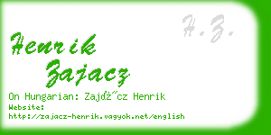 henrik zajacz business card